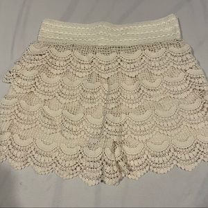 laced layered summer shorts